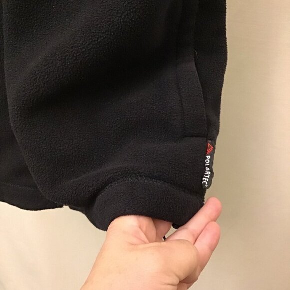 Timberland Large Polartec Men’s Fleece Vest Full Zip Pockets Black - Picture 8 of 10